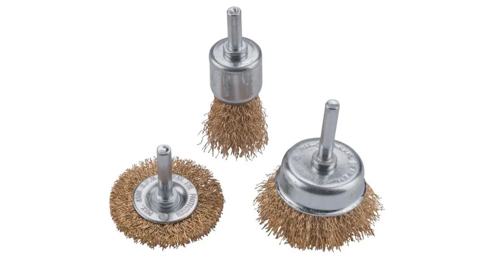 EXTOL Messing geplateerde borstels, set van 3 stuks 1832 | Beperkte voorraad