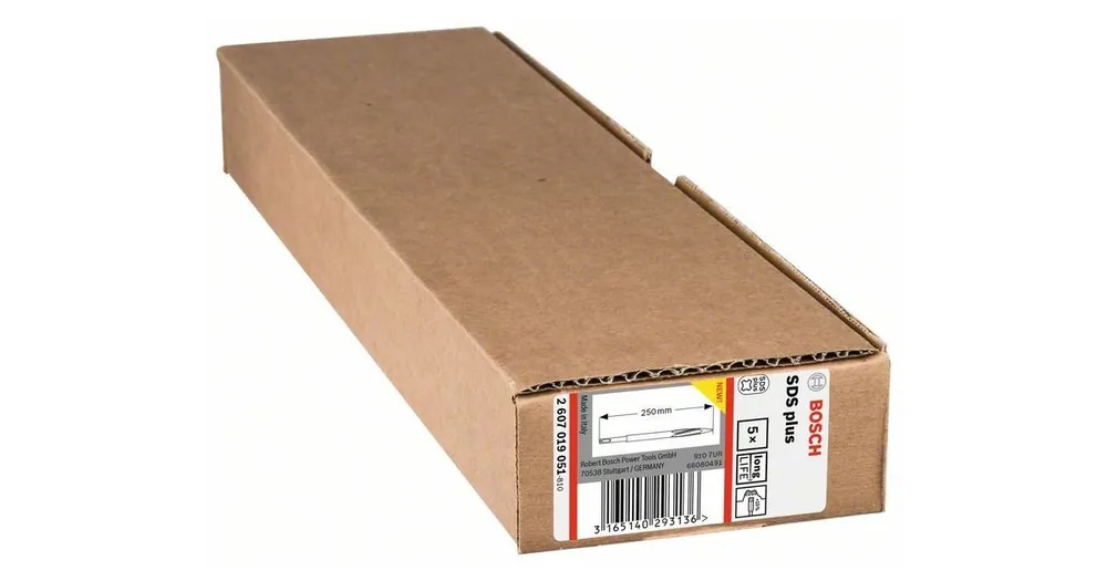 BOSCH Sharp SDS-plus 250 mm (5 stuks) 2607019051 | Veel gevraagd