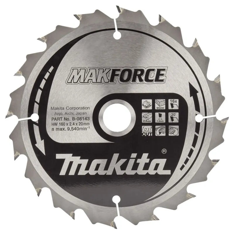 Makita B-08143 Cirkelzaagblad Hout | Uitverkoop