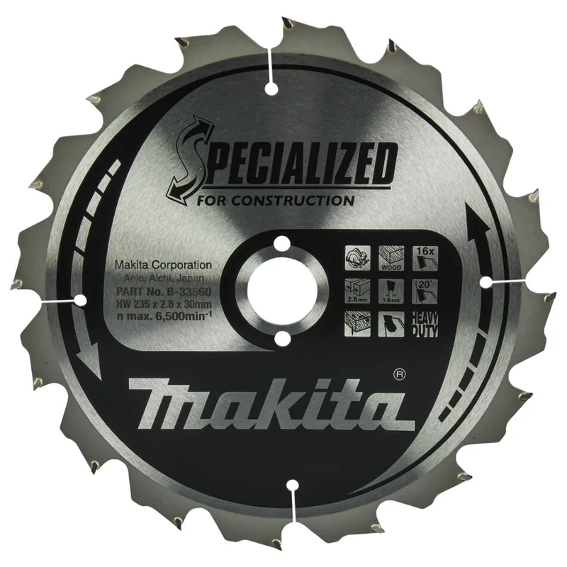 Actieprijs - Makita B-33560 Cirkelzaagblad Hout (bouw/constructie)