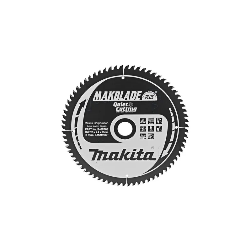 Actie - Makita B-08763 Zaagb Q+C 255x30x2,4 72T 5g