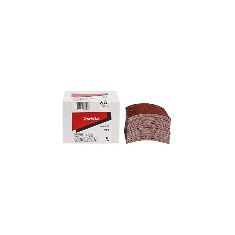 Aanbieding | Makita P-42444 Schuurvel 114x102 K100 Red Velcro