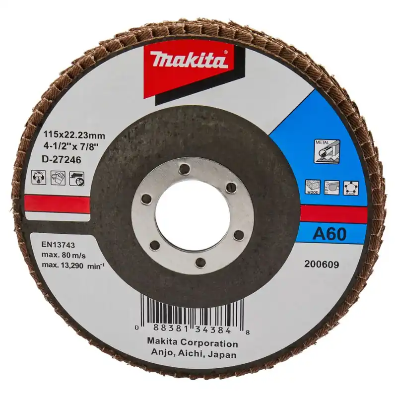 Online bestelbaar - Makita D-27246 Lamellenschijf 115mm A60