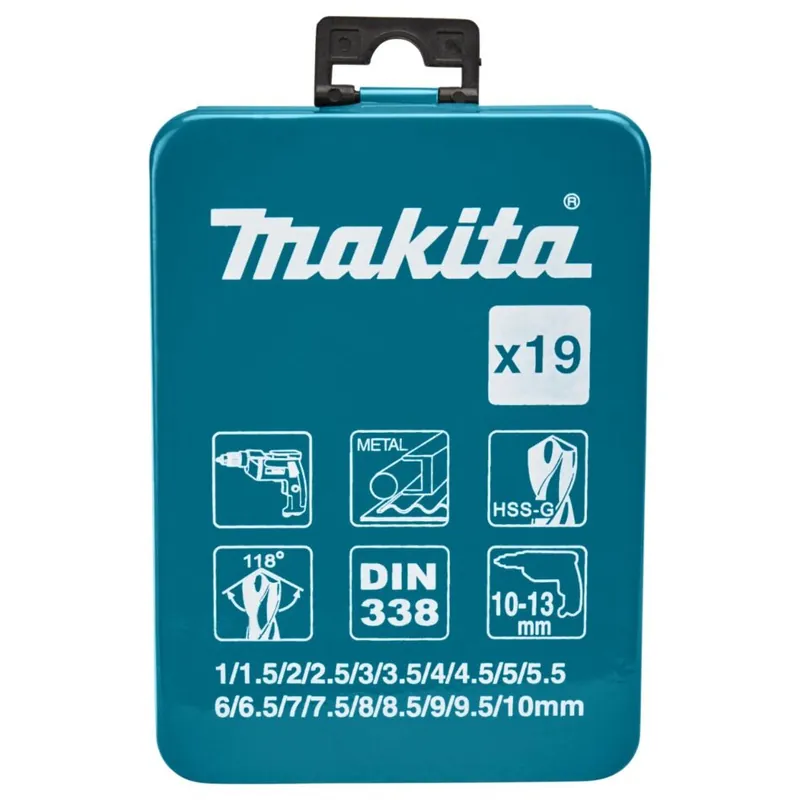 Makita D-54025 Metaalborenset 19-delig 1-10mm | Populair