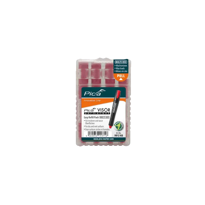 Direct kopen - Pica 991/40 VISOR Permanent Navulling rood (4 st)