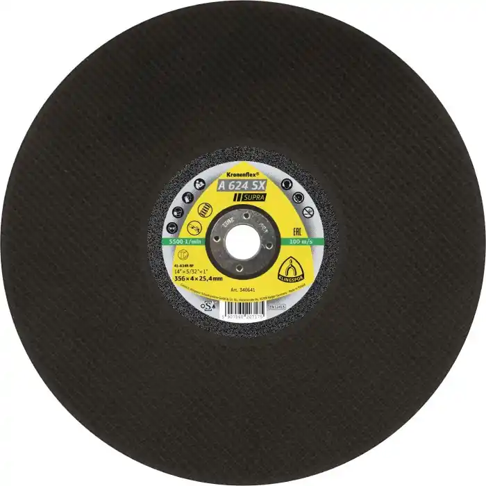 Actie loopt bijna af - Klingspor - A 624 SX Supra - grote doorslijpschijven - 356 x 4 x 25.4mm - vlak