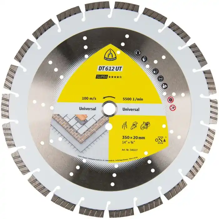 Aanbieding loopt bijna af - Klingspor - DT 612 UT Supra - Grote diamantschijven - 400 x 25.4mm - turbovertanding