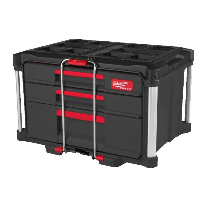 Voordeelprijs | Milwaukee PACKOUT™ Gereedschapskoffer met 2 + 1 lades.