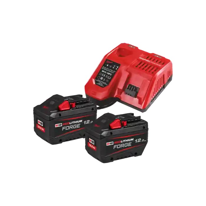 Zolang de voorraad strekt - Milwaukee M18 FORGENRG-122 - Snellader + accu‘s