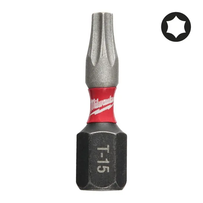 Topprijs - Milwaukee - Schroefbit SHOCKWAVE™ TX15 25 mm (2 stuks)