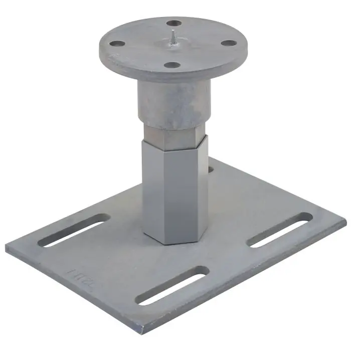 Beste prijs - Pitzl Paaldrager voor schroeffundering - Z-Kliksysteem M24 – Verstelbaar 139–316 mm – Ø96 mm Bovenplaat