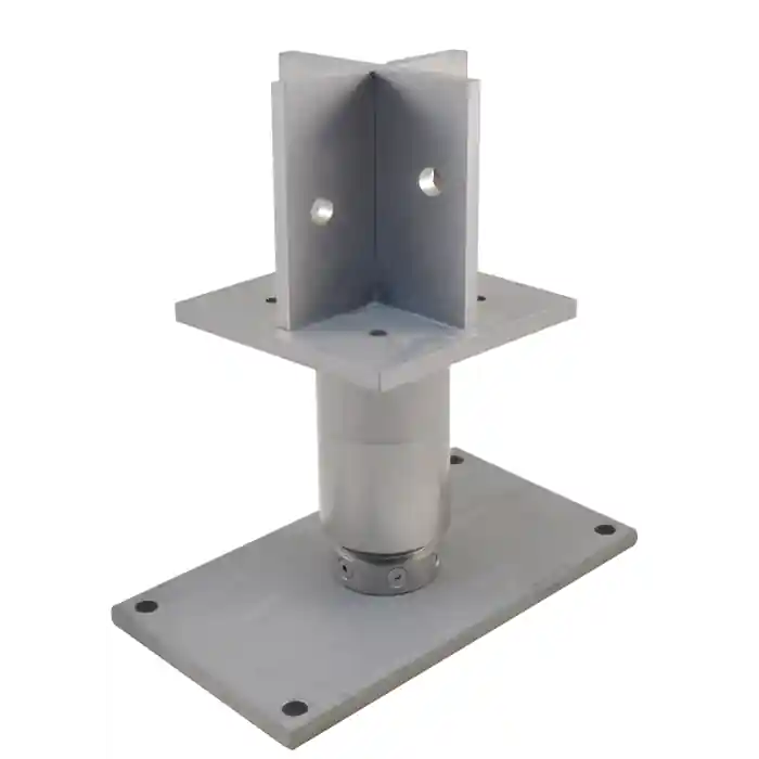 Aanrader - Pitzl verstelbare paaldragers M64 - lengte 190-260mm - onderplaat 280x160 mm - bovenplaat met kruislip
