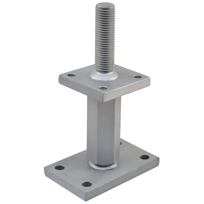 Erg populair - Pitzl verstelbare paaldragers M30 - lengte 160-405 mm - onderplaat 160x100 mm - bovenplaat 100x100 mm