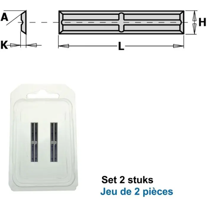 Actie - CMT - HWM wisselmessen (per 2 st.) - L=30x5,5x1,1 35° - Z4 KCR06 - 2 stuks
