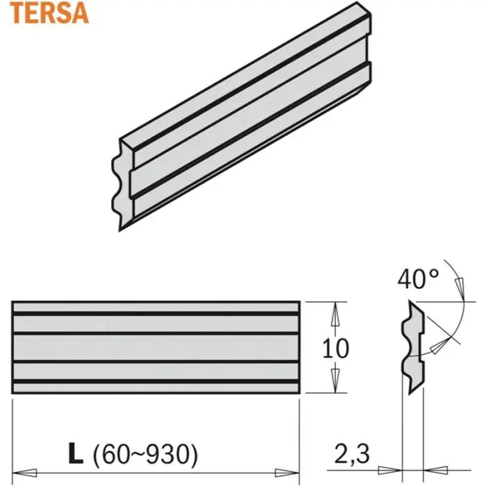 Zojuist toegevoegd | CMT - Tersa schaafmes HSS M42 150x10x2,3 - L=150 x 10 x 2,3 - Z=2 HSS M42