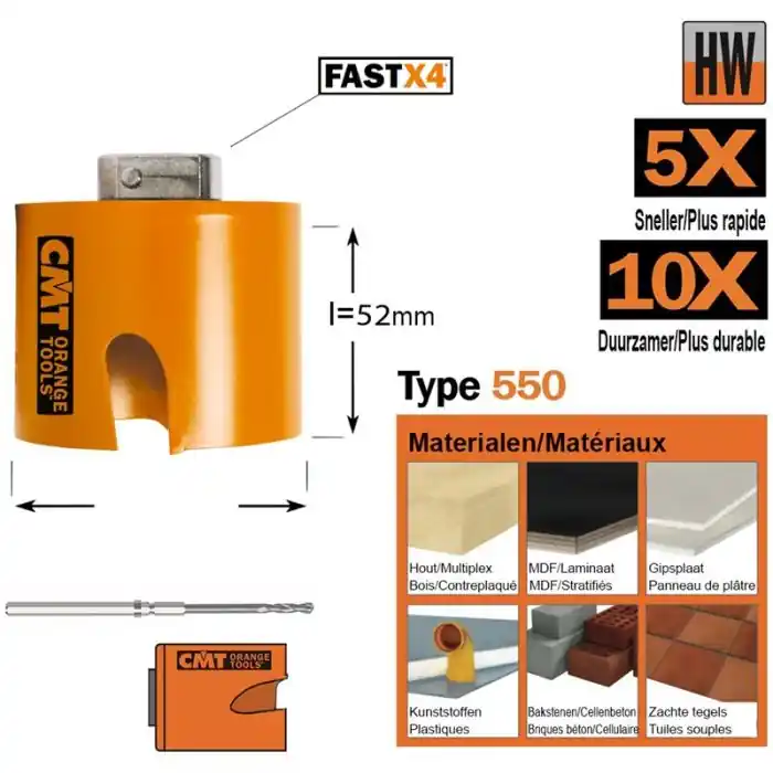 Op voorraad | CMT - Gatzaag - multi-construct D=29mm - D=29mm I=52mm