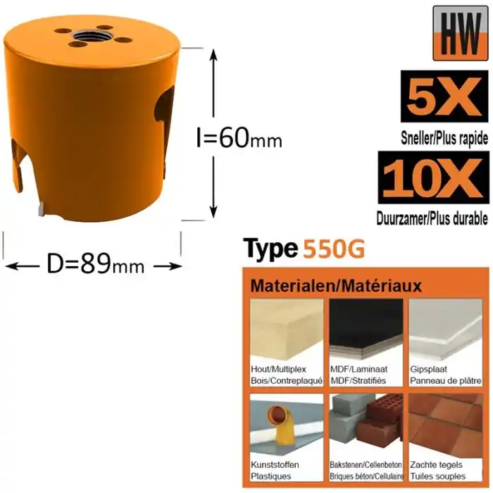 CMT - Gatzaag - Hardmetaal D=89mm - GRN - D=89mm I=60mm | Topkwaliteit