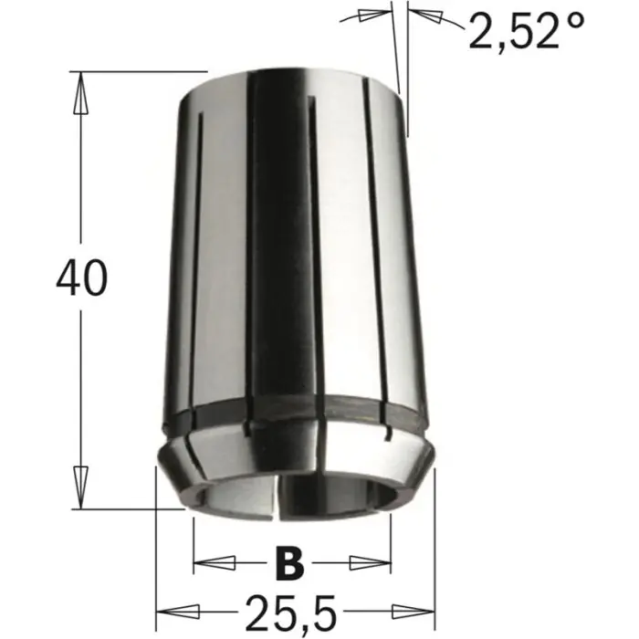 Aanbieding - CMT - Precisie spantang - DIN6388 EOC-16 L=40 mm - D³=10 mm D=25,5 mm