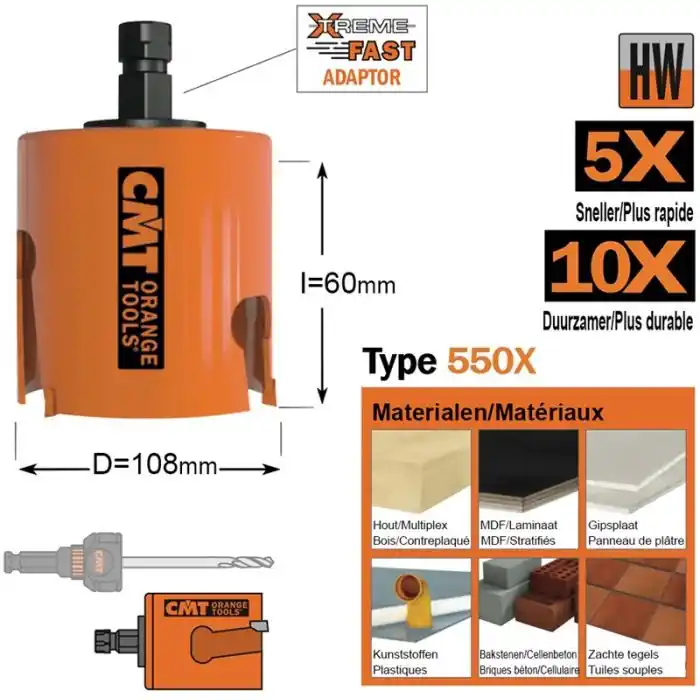 Actie | CMT - Gatzaag - multi-construct D=108mm - D=108mm I=60mm