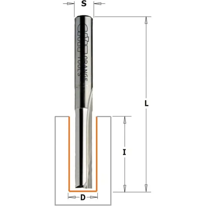 Aanbieding - CMT - Groeffrees met rechte snijkoppen - HWM - D=5 x 18mm L=60 - S=6 Z2