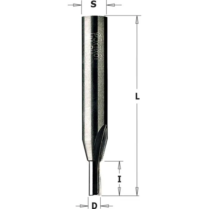 CMT - Rechte groeffrees - D=2.5 x 6mm L=50 - S=8 Z2 | Sale