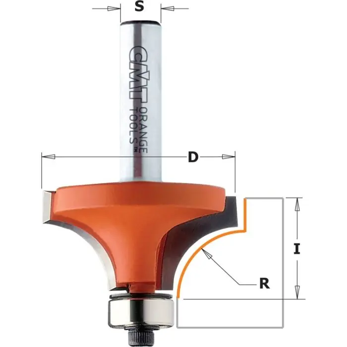 Aanbieding - CMT - Holle radiusfrees zonder opstaande kant - HW - D=15,9 x 12,7mm - R=1,6 L=54 - S=6 Z2