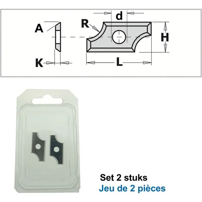 Zolang de voorraad strekt | CMT - Profielmessen 4 zijdige snede hoek van 35° (per 2 st.) - L=24x12x1,5 R=6,4 - 35° Z2 HC05 / F1730 - 2 st