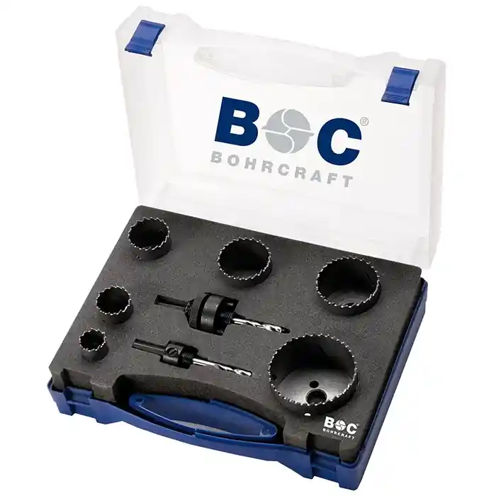 Bohrcraft gatzagenset 22/68mm 8-delig zeskanthouder | Erg populair