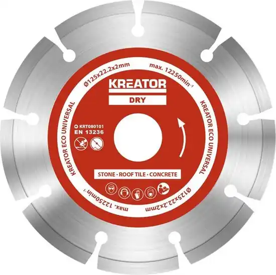 Beste prijs | Kreator diamantschijf doorslijpschijf eco Ø125mm set van 3 stuks