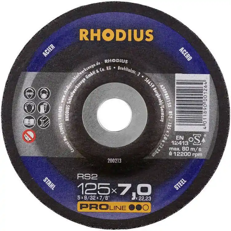 Rhodius Nederland afbraamschijf gebogen Ø125x7mm | Scherp geprijsd
