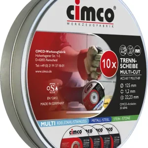 Fabrieksprijs - Cimco doorslijpschijf MultiCut 125mm x 1,2mm set van 10 stuks