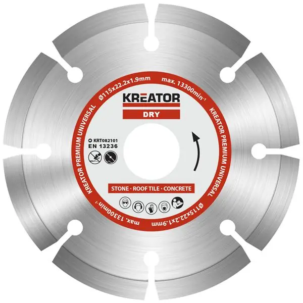 Flitsaanbieding - Kreator diamantschijf doorslijpschijf Ø 115mm Premium Universal Dry