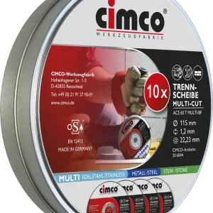 Cimco doorslijpschijf MultiCut 115mm x 1,2mm set van 10 stuks | Favoriet van klanten