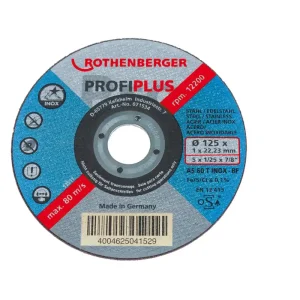 Nieuw in het assortiment | Rothenberger slijpschijf Inox Profi Plus Ø125x1mm - per 10 stuks