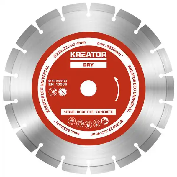 Dagdeal - Kreator diamantschijf steen eco Ø 230x22,2x2,4mm set van 3 stuks