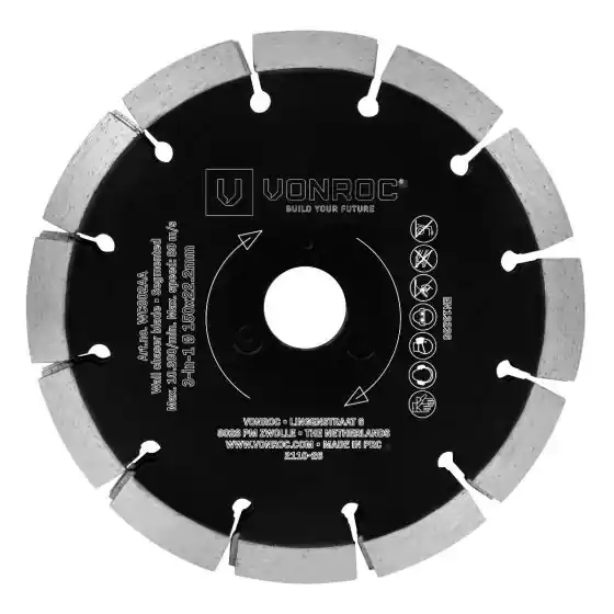 Actieprijs - VONROC 3-in-1 diamantzaagblad 150mm sleufbreedte 30mm as 22.2mm voor WC503AC