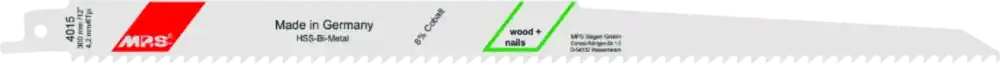 MPS reciprozaagblad BiM hout en metaal Profi Wood Line lengte 300mm TPI 6 - blister van 5 stuks - Topprijs