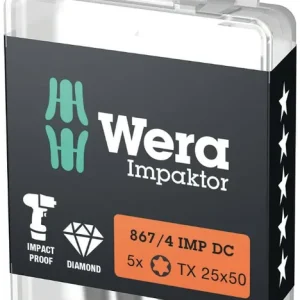 Alleen vandaag - Wera bit impact torx TX25 50mm 1/4" - set van 5 stuks