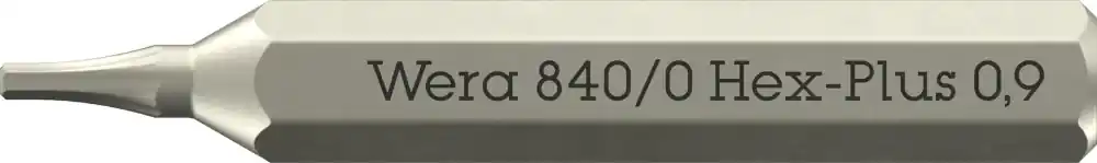 Wera 840/0 Micro bits Hex-Plus binnenzeskant 0.9mm - per 10 stuks | Zojuist toegevoegd