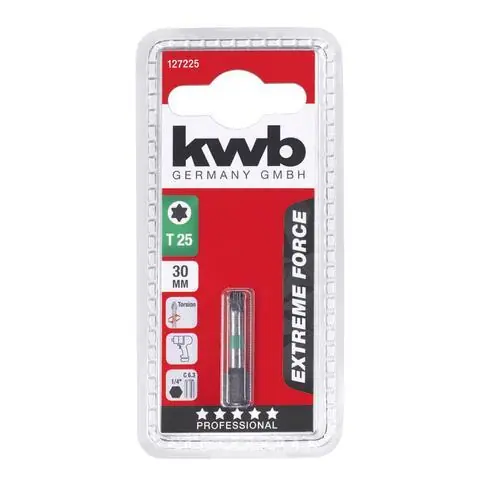 KWB extreme force bit torx 30mm T25 - Bestel nu