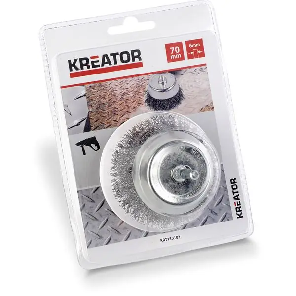 Deal - Kreator komborstel voor boormachine Ø 70mm staal 6mm as