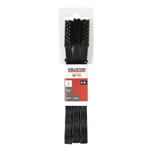 Wees er snel bij | Kreator schuurborstel staalborstel inox-koper-nylon 3-delig