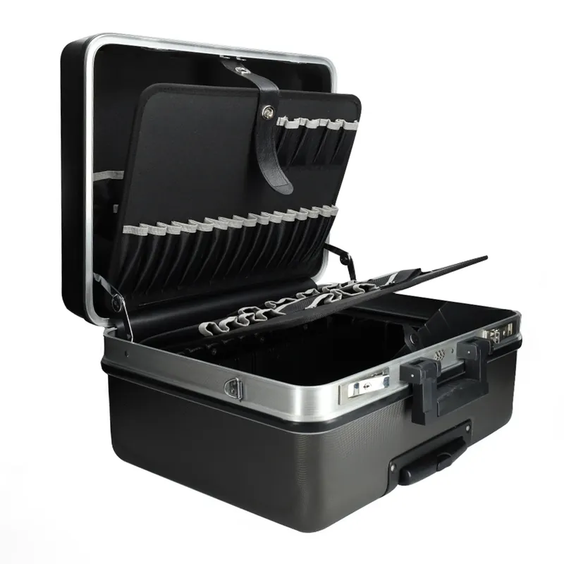 Scherpe prijs - EMhub gereedschapskoffer trolley Profi hardshell ABS slagvast 500x380x250mm voor circa 43 tools