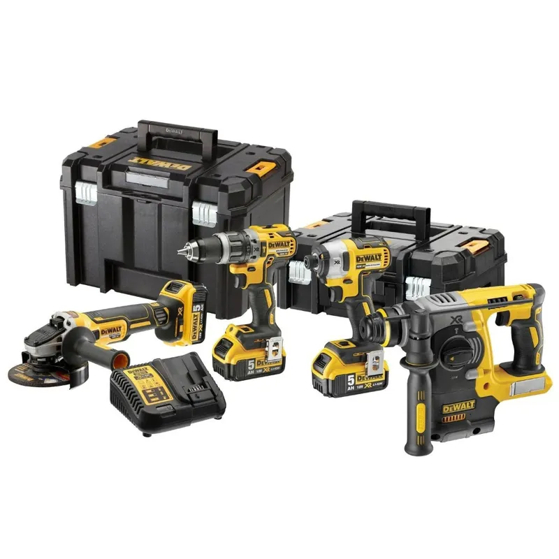 DeWALT accu combiset 4-delig DCD796+DCF887+DCH273+DCG405 18V XR 3x5.0Ah en multilader in TSTAK | Populair bij klanten