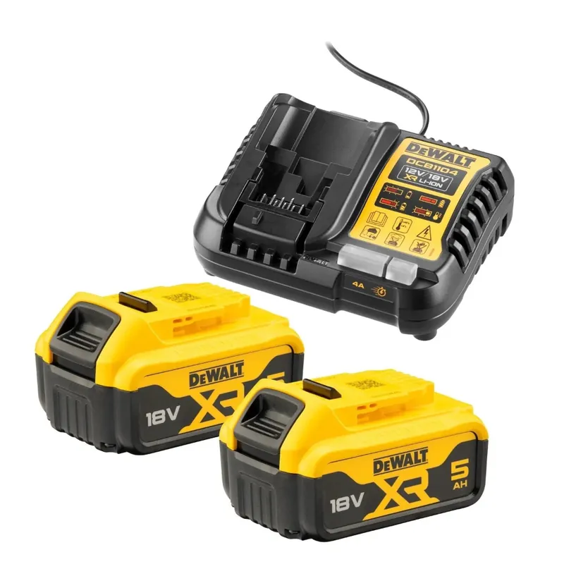Trending - DeWALT starterset multilader en 2x5.0Ah accu 18V XR Li-ion