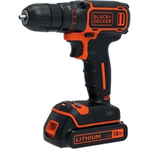 BLACK+DECKER Accu schroefboormachine BDCDC18 schroeftol (Oranje/zwart, Accu en oplader inbegrepen) | Speciale aanbieding