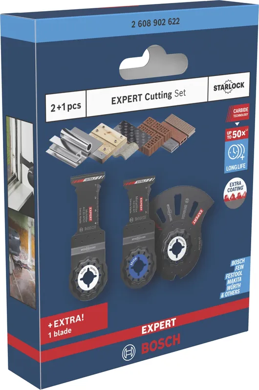Bosch 2608902622 EXPERT multitool doorslijpset voor multi material (3-delig) | Fabrieksprijs