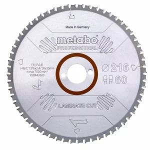 Dagdeal - Metabo 628442000 FZ/TZ Cirkelzaagblad - 216 x 30 x 60T