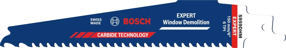 Beperkte voorraad - Bosch S959DHM EXPERT reciprozaagblad voor window demolition - 150 x 1,25 (10st)