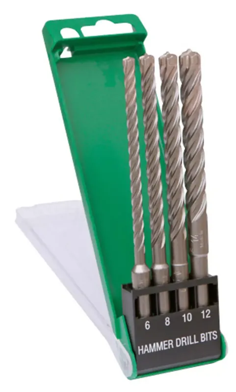 HiKOKI 783390 SDS-Plus 4 Delige Hamerboren set in cassette - 6 / 8 /10 / 12mm | Extra korting